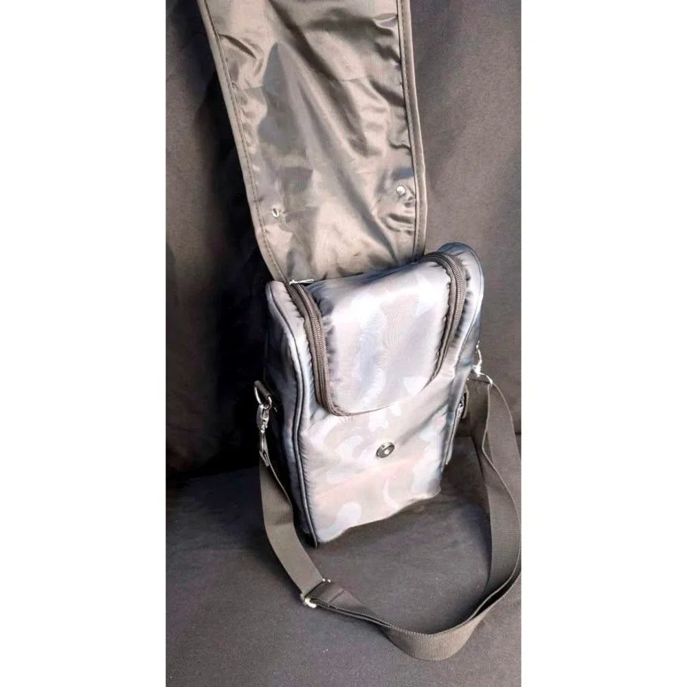 Savvy~Outdoors Insulated Wine Tote ~ Green/Black Camo ~ Two Bottle Cooler ~ NWOT